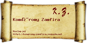 Komáromy Zamfira névjegykártya